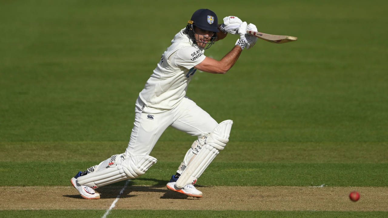 David Bedingham bats for Durham, Durham vs Worcestershire, Chester-le-Street, County Championship, 2nd day, April 14, 2023