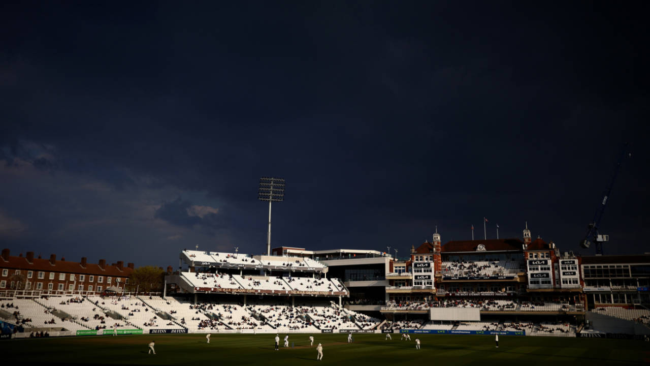 A Saturday Championship crowd at Kia Oval, Surrey vs Hampshire, Kia Oval, County Championship, 3rd day, April 15, 2023