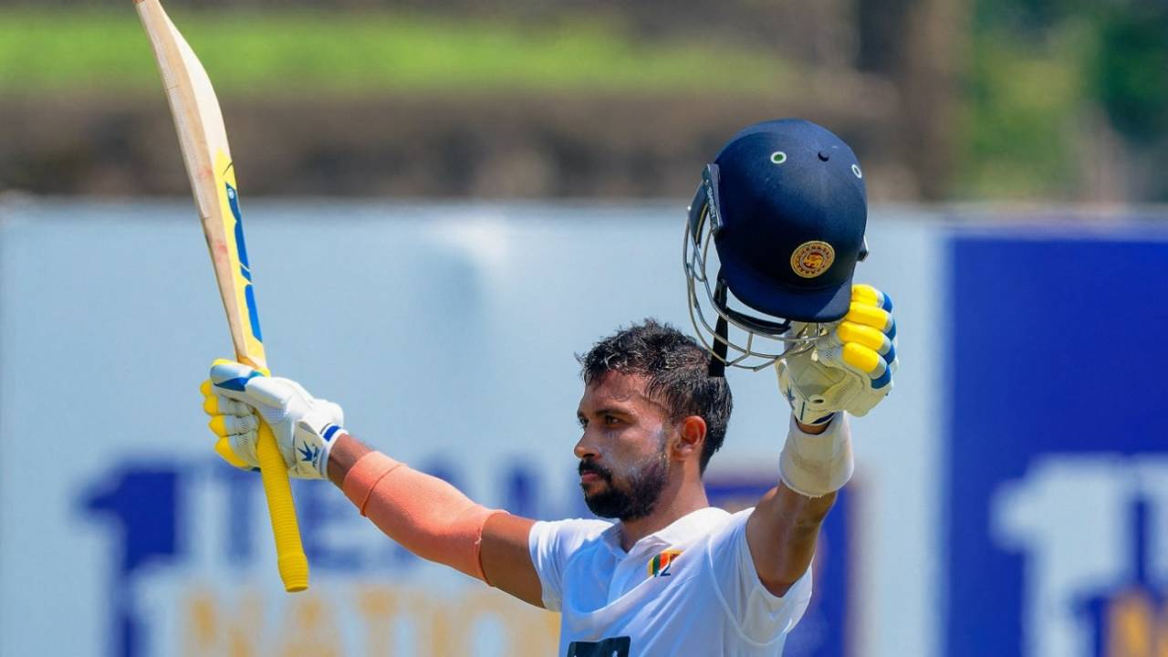 Sadeera Samarawickrama hit his first Test century, Sri Lanka vs Ireland, 1st Test, Galle, 2nd day, April 17, 2023