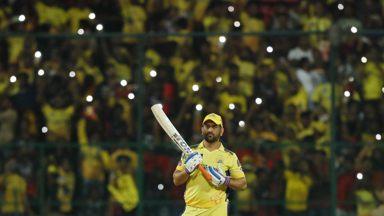 Rough estimates suggested that there were more CSK fans at the ground than RCB fans, but they only got to watch MS Dhoni play one ball, Royal Challengers Bangalore vs Chennai Super Kings, IPL 2023, Bengaluru, April 17, 2023