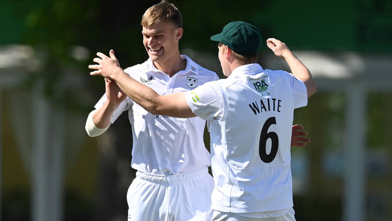 Ben Gibbon helped blow away the visitors' top order, Worcestershire vs Gloucestershire, County Championship, Division Two, New Road, April 20, 2023