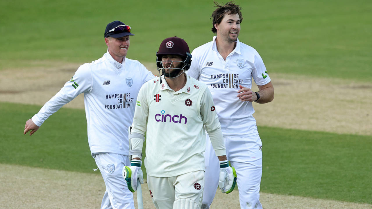 James Fuller wrecked the Northants top order, Northants vs Hampshire, Northampton, County Championship, 2nd day, April 21, 2023