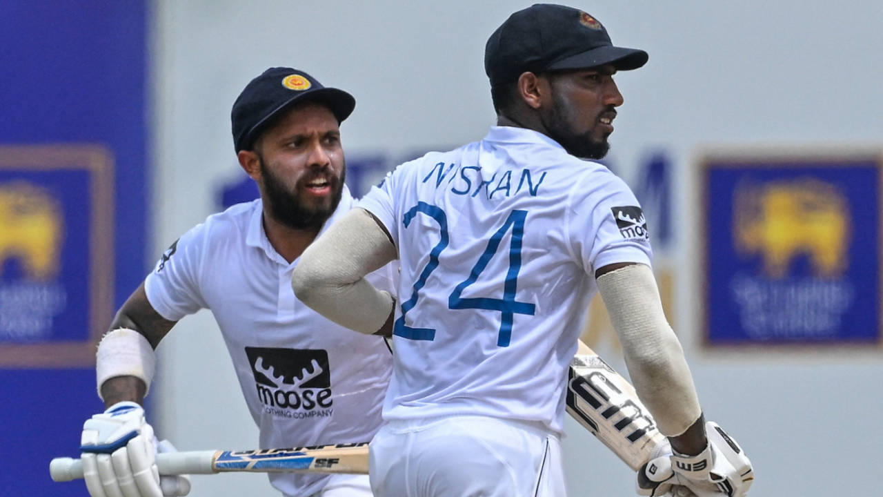 Kusal Mendis and Nishan Madushka both scored their maiden Test double-centuries&nbsp;&nbsp;&bull;&nbsp;&nbsp;AFP/Getty Images