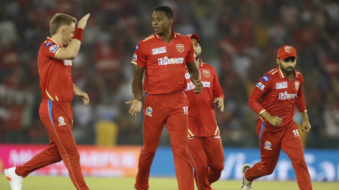 Kagiso Rabada celebrates the dismissal of KL Rahul, Punjab Kings vs Lucknow Super Giants, IPL, Mohali, April 28, 2023