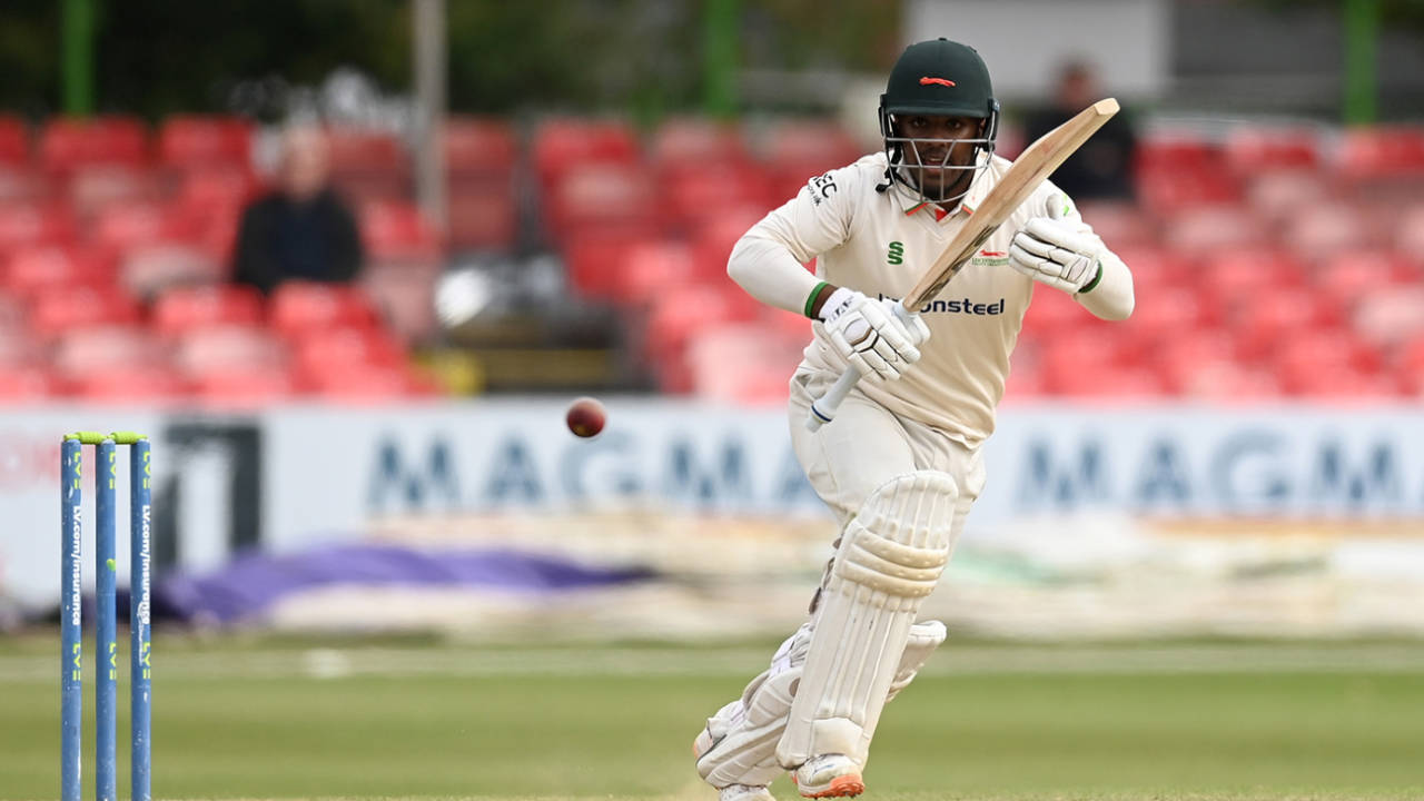 Rehan Ahmed sets off for a run, LV= Insurance County Championship, Div 2, Leicestershire vs Middlesex, Leicester, September 21, 2022