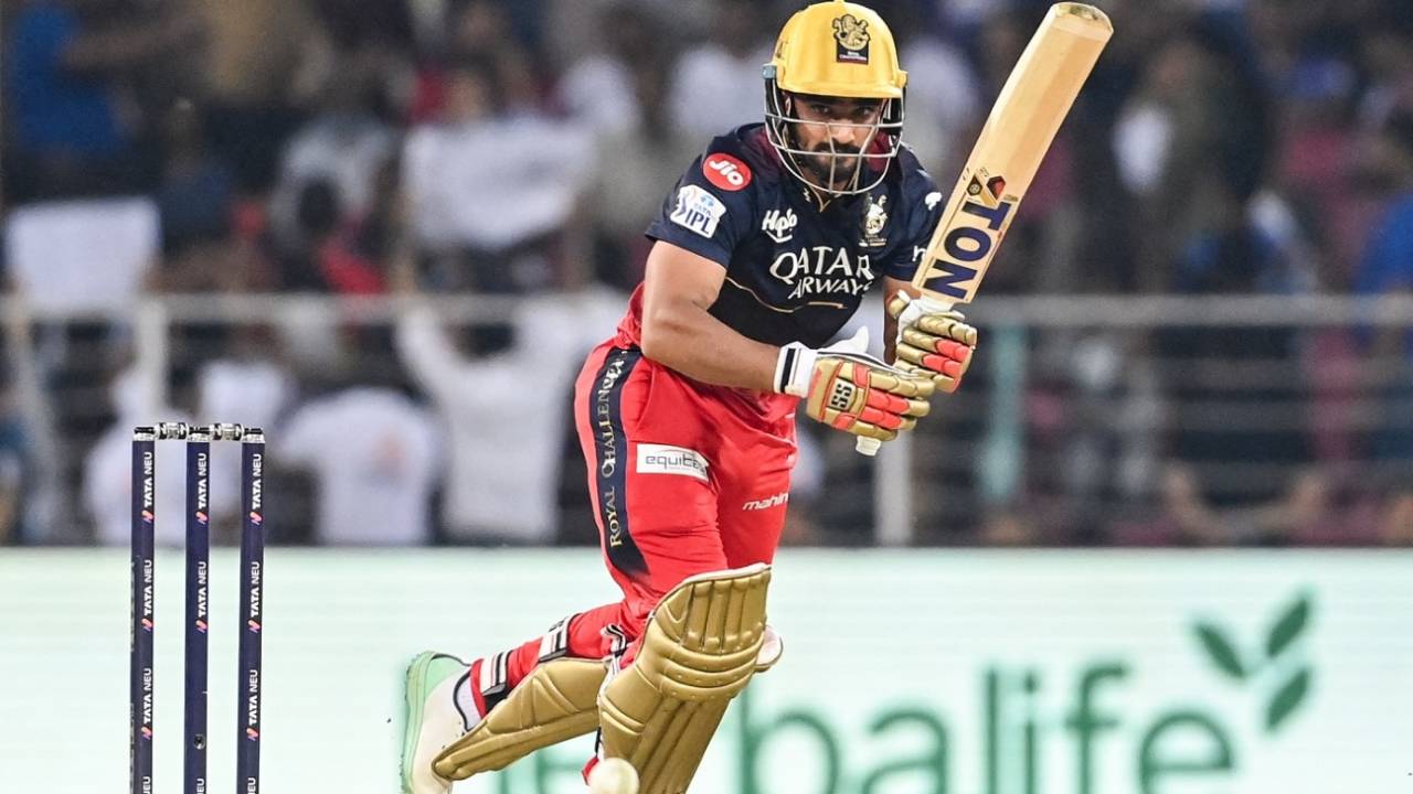 Walking out at No. 7, Mahipal Lomror lasted only four balls, Lucknow Super Giants v Royal Challengers Bangalore, IPL 2023, Lucknow, May 1, 2023