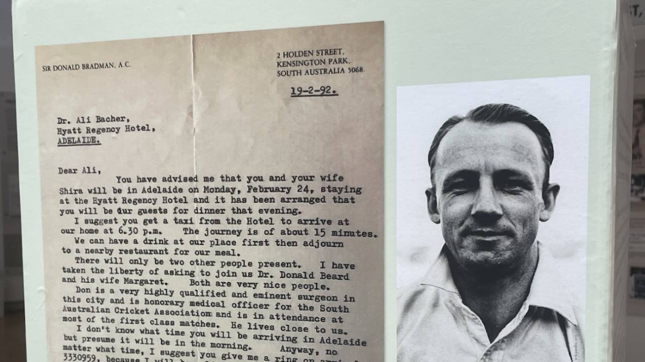 A view of the <I>Life of Ali Bacher</i> exhibition at the South African Jewish Museum, Cape Town, February 2023