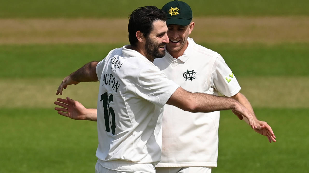 Brett Hutton followed his first-innings five-for with an obdurate innings to help secure a draw for Notts&nbsp;&nbsp;&bull;&nbsp;&nbsp;Getty Images