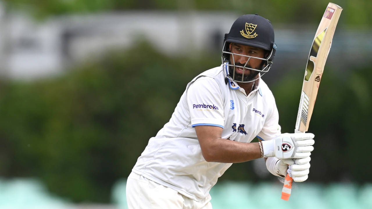 Cheteshwar Pujara is watchful, Worcestershire vs Sussex, County Championship, Division Two, New Road, 2nd day, May 5, 2023