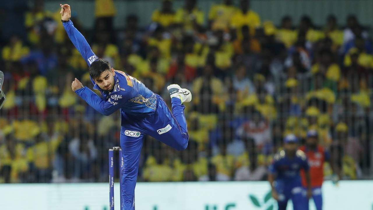 Raghav Goyal made his IPL debut for Mumbai Indians against CSK, Chennai Super Kings vs Mumbai Indians, IPL 2023, Chennai, May 6, 2023