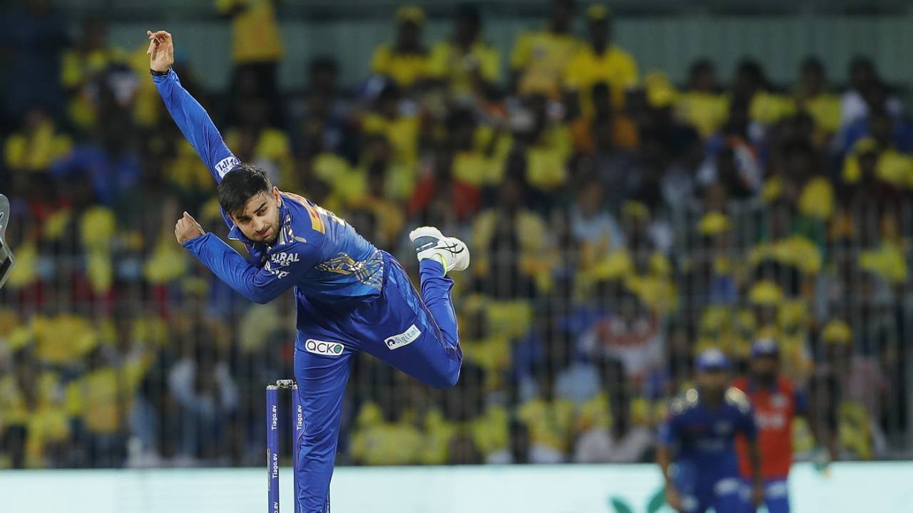 Raghav Goyal made his IPL debut for Mumbai Indians against CSK, Chennai Super Kings vs Mumbai Indians, IPL 2023, Chennai, May 6, 2023