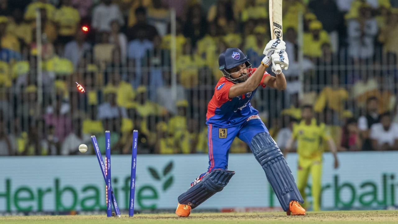 Lalit Yadav loses his stumps to Matheesha Pathirana, Chennai Super Kings vs Delhi Capitals, IPL 2023, Chennai, May 10, 2023