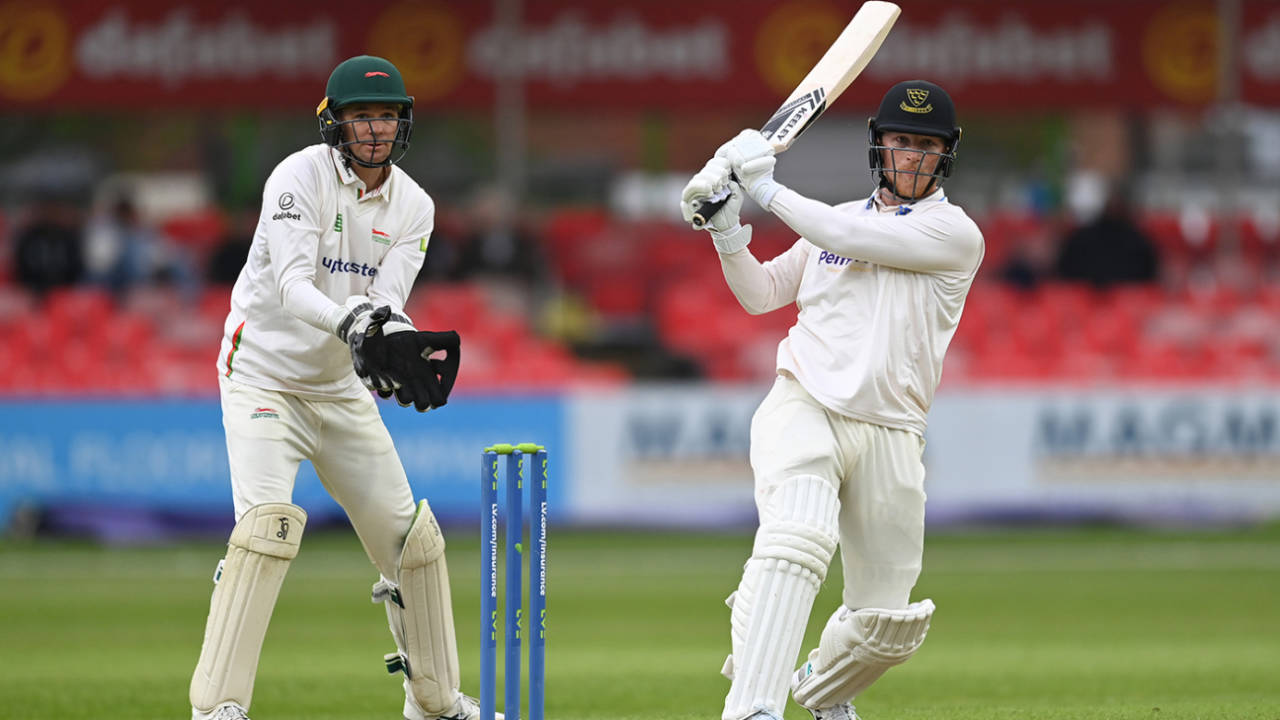 Tom Alsop scored a towering 182 not out, LV= Insurance County Championship, Leicestershire vs Sussex, Leicester, May 12, 2023