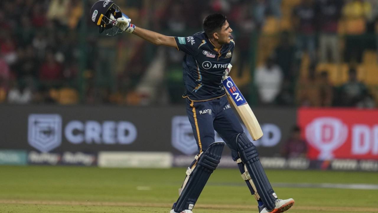 Shubman Gill brought up the win and his back-to-back IPL tons with a six&nbsp;&nbsp;&bull;&nbsp;&nbsp;Associated Press