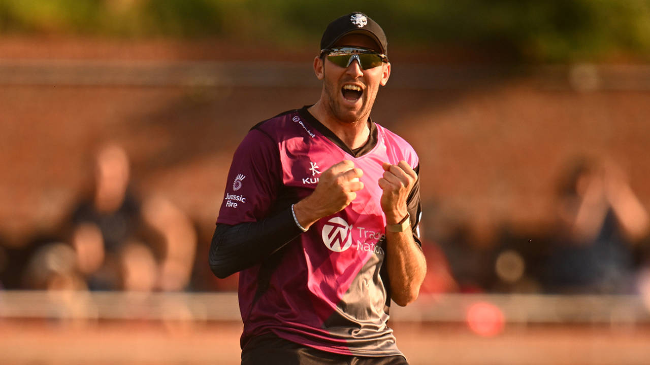 Craig Overton celebrates a wicket&nbsp;&nbsp;&bull;&nbsp;&nbsp;Getty Images
