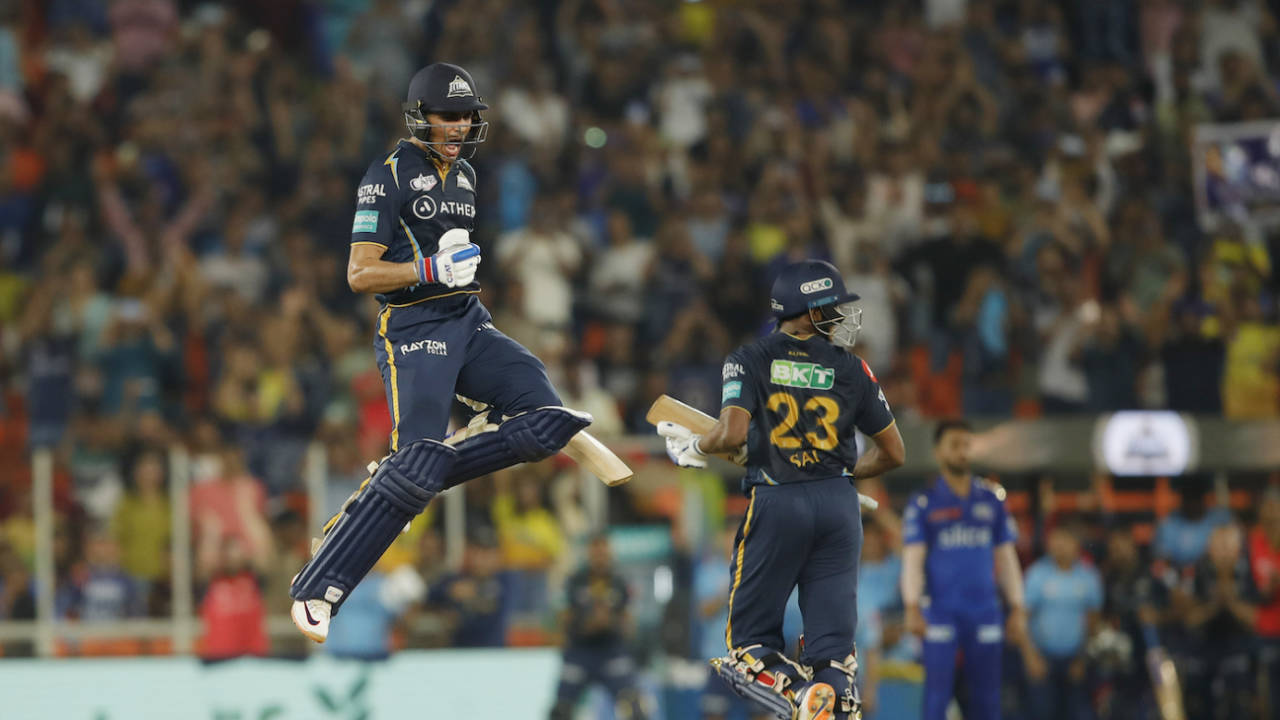 Shubman Gill got to his third century of the season in jusy 49 balls, Gujarat Titans vs Mumbai Indians, IPL 2023 Qualifier 2, Ahmedabad, May 26, 2023
