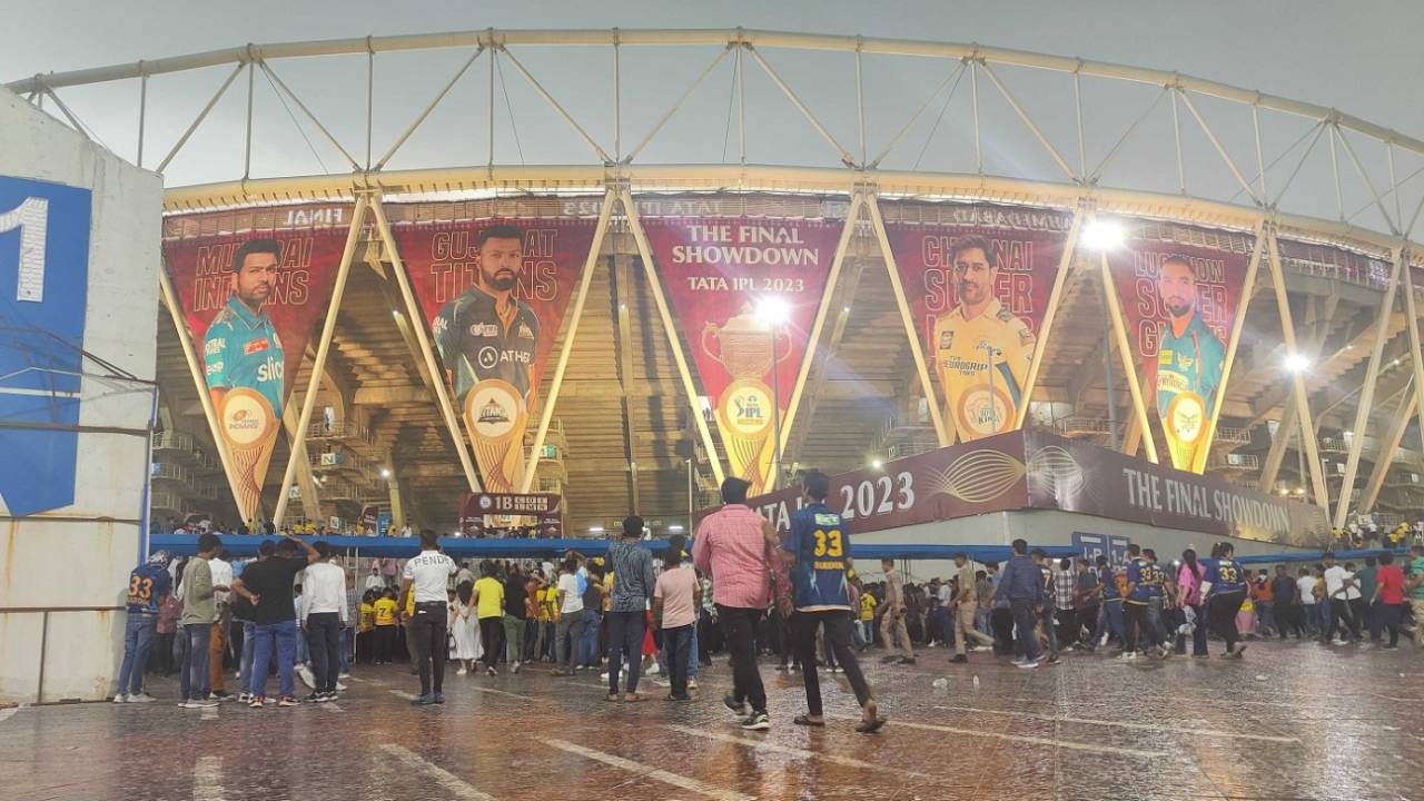 It was pouring in Ahmedabad hours before the match began, Chennai Super Kings vs Gujarat Titans, IPL 2023 final, Ahmedabad, May 28, 2023