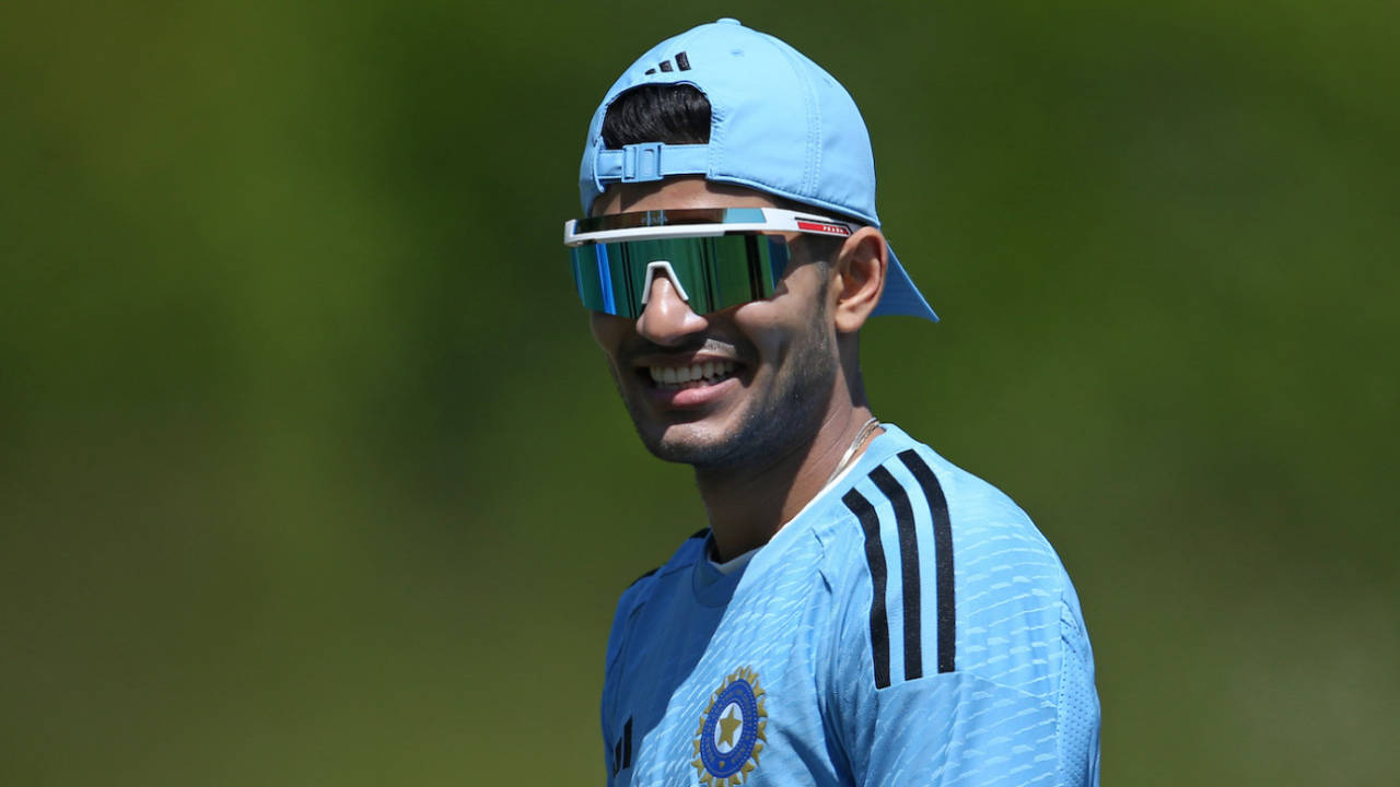 Shubman Gill spent significant time at the nets on Sunday&nbsp;&nbsp;&bull;&nbsp;&nbsp;ICC via Getty Images
