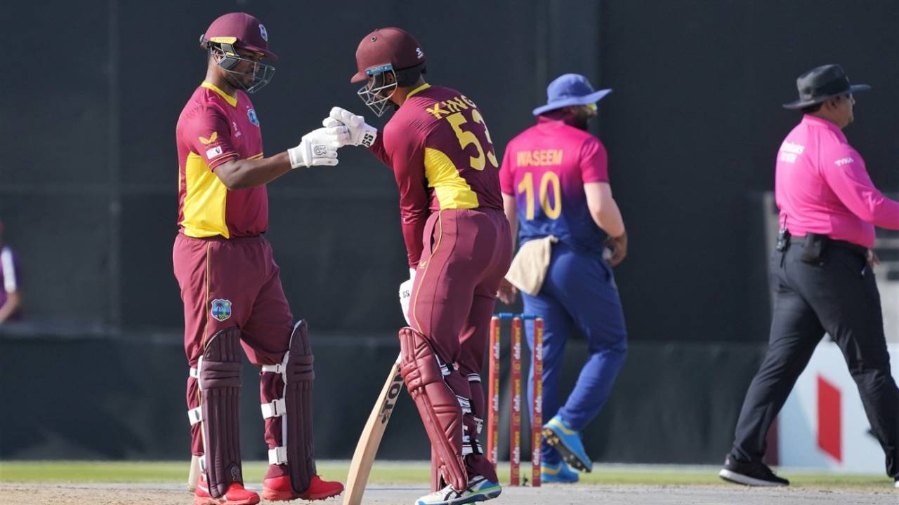 Johnson Charles and Brandon King added 129 for the opening wicket, UAE vs West Indies, 2nd ODI, Sharjah, June 6, 2023