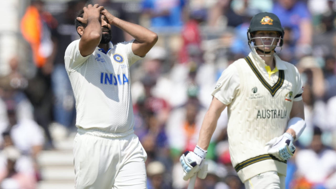 Mohammed Shami and Steven Smith express contrasting emotions, Australia vs India, WTC final, day one, London, June 7, 2023 
