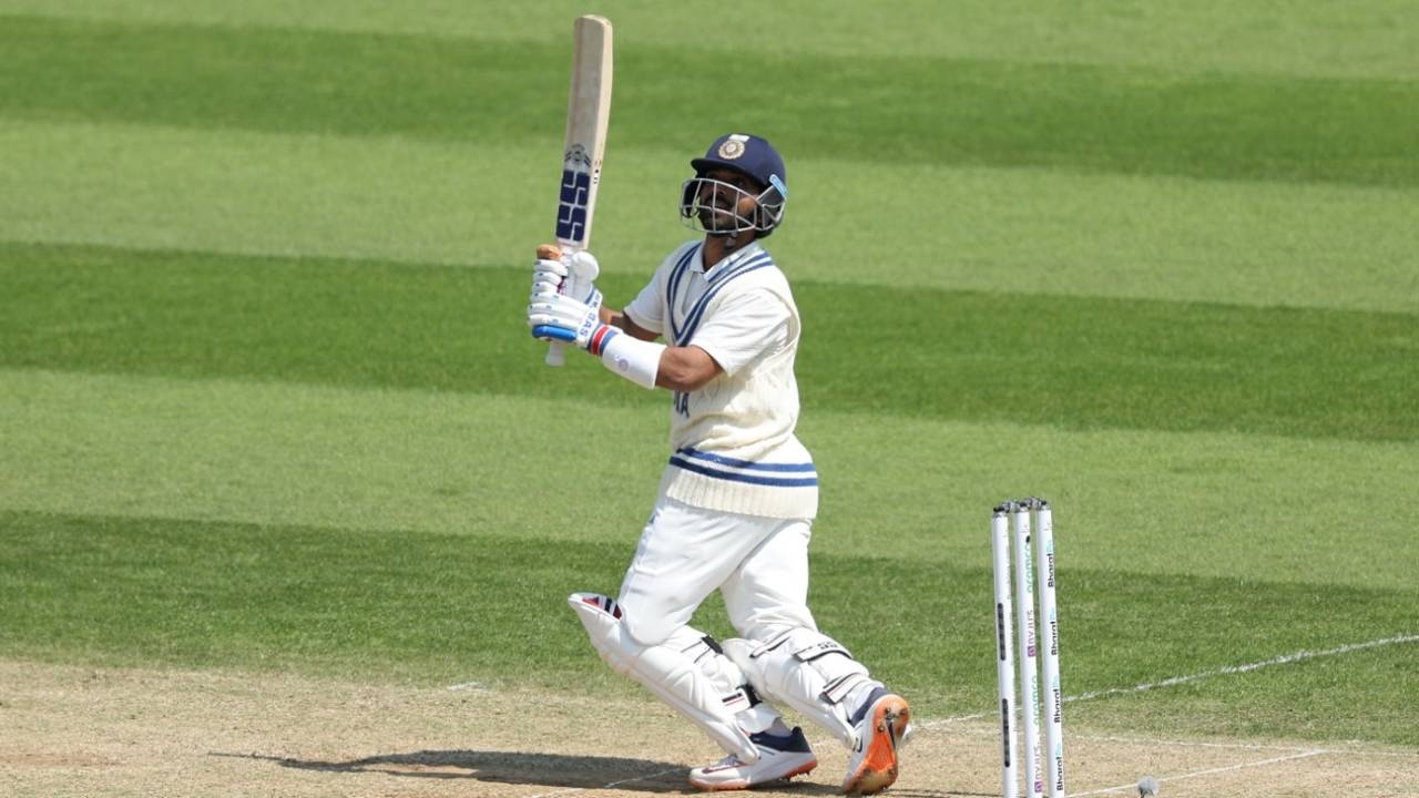Ajinkya Rahane goes leg side en route to his half-century, Australia vs India, WTC final, third day, The Oval, London, June 9, 2023 