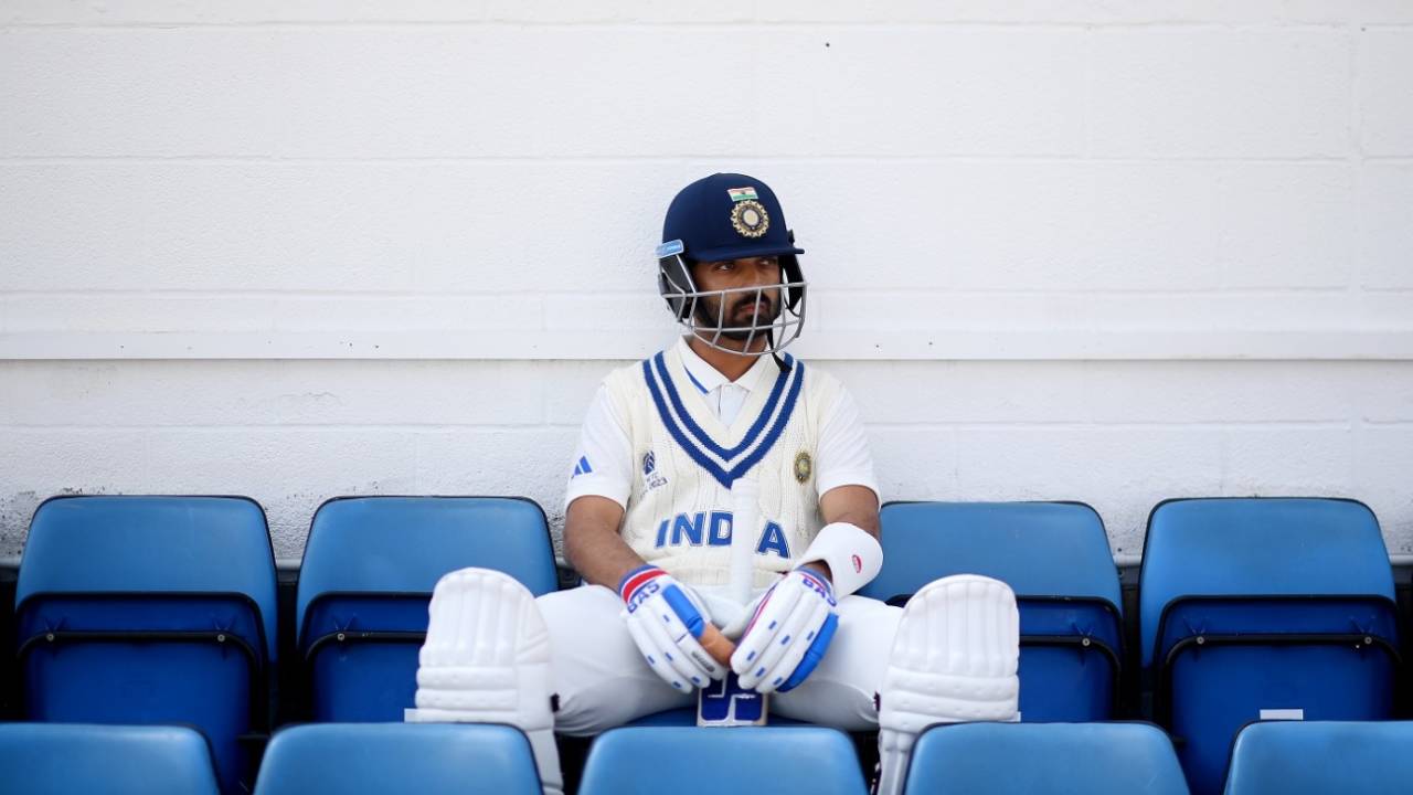 Ajinkya Rahane before the start of play on day three, Australia vs India, WTC final, 3rd day, The Oval, June 9, 2023