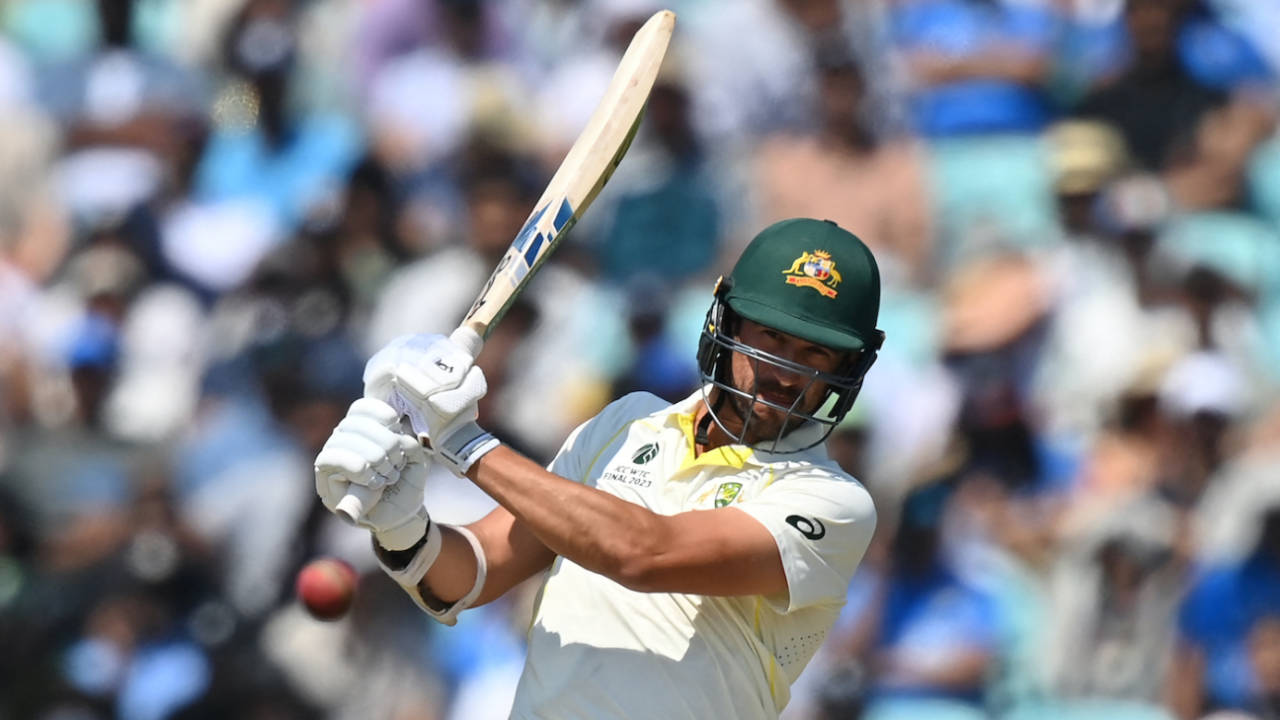 Mitchell Starc crunched a few pulls in the 57-ball 41, Australia vs India, WTC final, 4th Day, The Oval, London, June 10, 2023