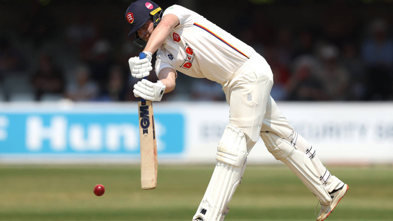 Matt Critchley added a half-century to his first-innings ton, Essex vs Somerset, County Championship, Division One, Chelmsford, June 13, 2023