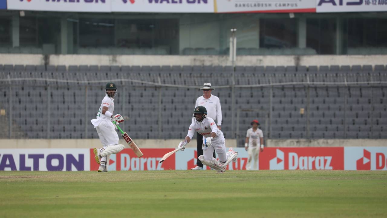 Zakir Hasan's dive couldn't save him from being run out, Bangladesh vs Afghanistan, Only Test, Mirpur, 3rd day, June 16, 2023