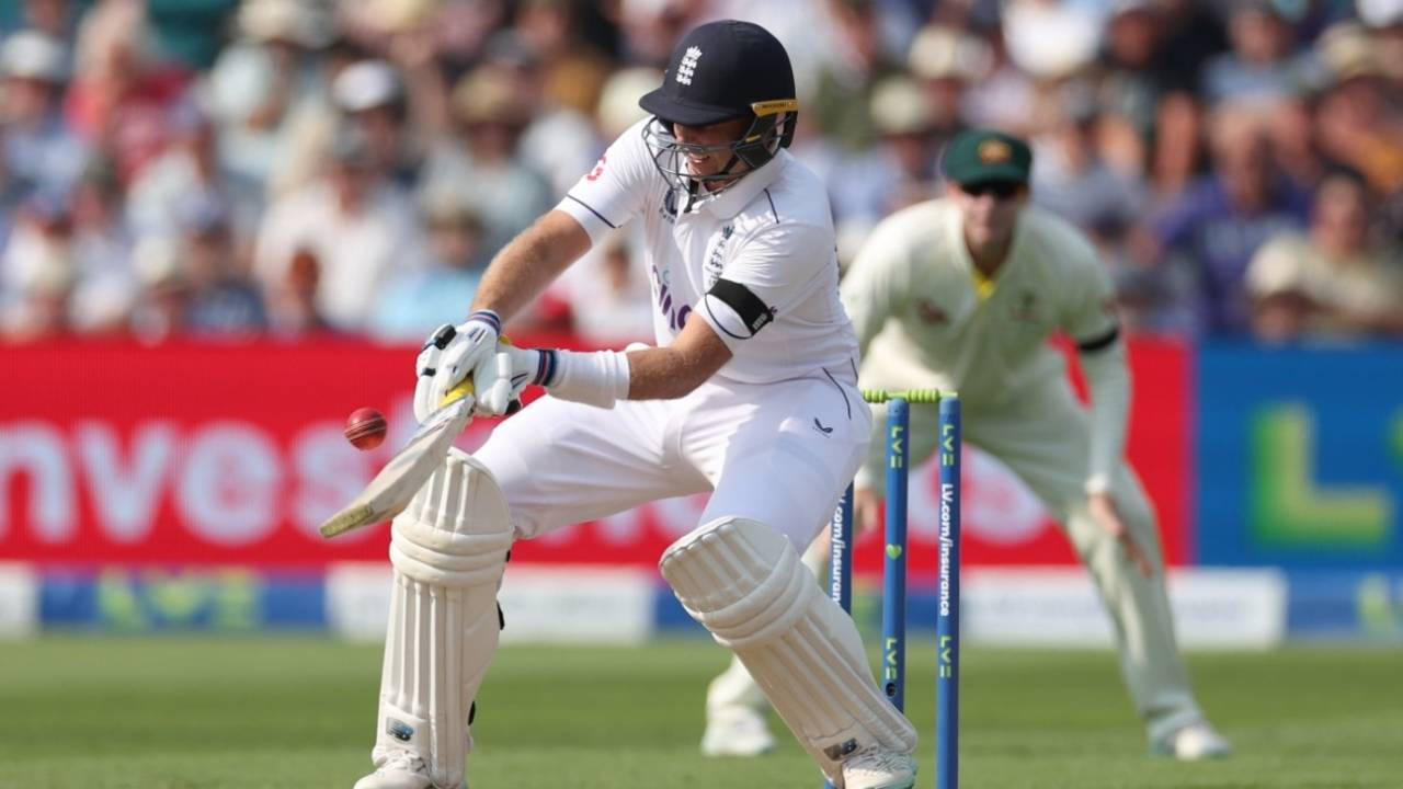 Joe Root rolled out the reverse-scoops Pat Cummins for six, England vs Australia, 1st Ashes Test, Edgbaston, 1st day, June 16, 2023