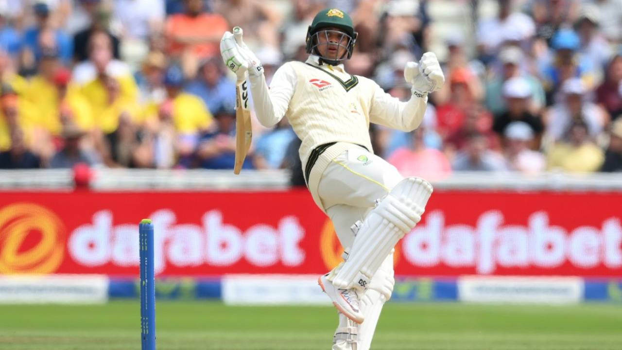 Usman Khawaja made a fluent fifty at the top of the order, England vs Australia, 1st Ashes Test, Edgbaston, 2nd day, June 17, 2023
