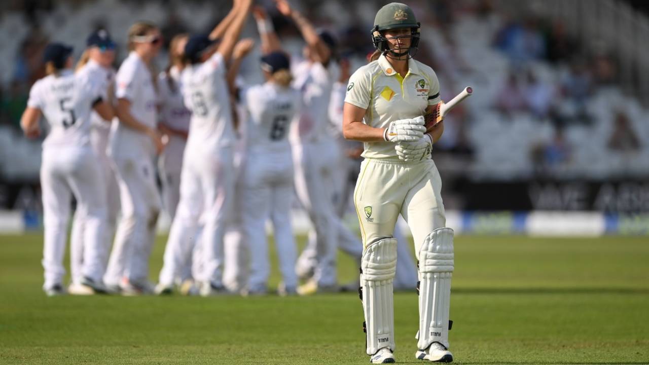 Ellyse Perry was only the third woman to be out for 99 in a Test, England vs Australia, Only Test, Women's Ashes, Nottingham, first day, June 22, 2023