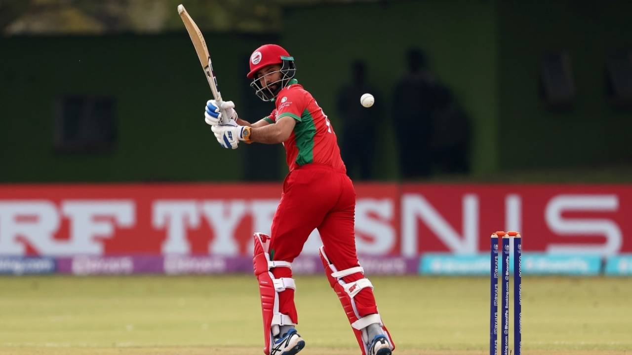 Jatinder Singh glances one away, Oman vs Sri Lanka, ICC Cricket World Cup Qualifier, Bulawayo, June 23, 2023