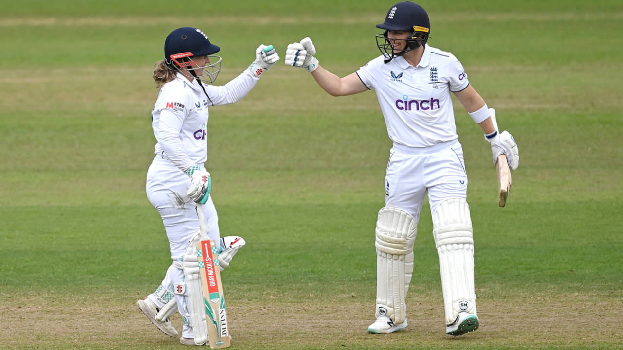 Tammy Beaumont and Heather Knight put on a century stand, England vs Australia, Only Test, Women's Ashes, Nottingham, 2nd day, June 23, 2023