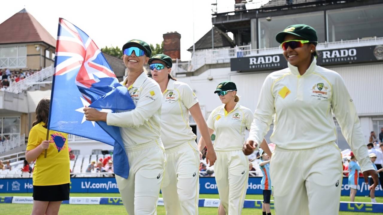 Ashleigh Gardner and Alana King are all smiles, England vs Australia, Only Test, Women's Ashes, Nottingham, 3rd day, June 24, 2023