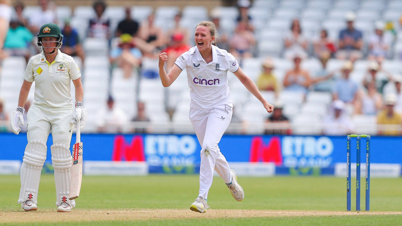 Lauren Filer fired out Tahlia McGrath cheaply, England vs Australia, Only Test, Women's Ashes, Nottingham, 4th day, June 25, 2023