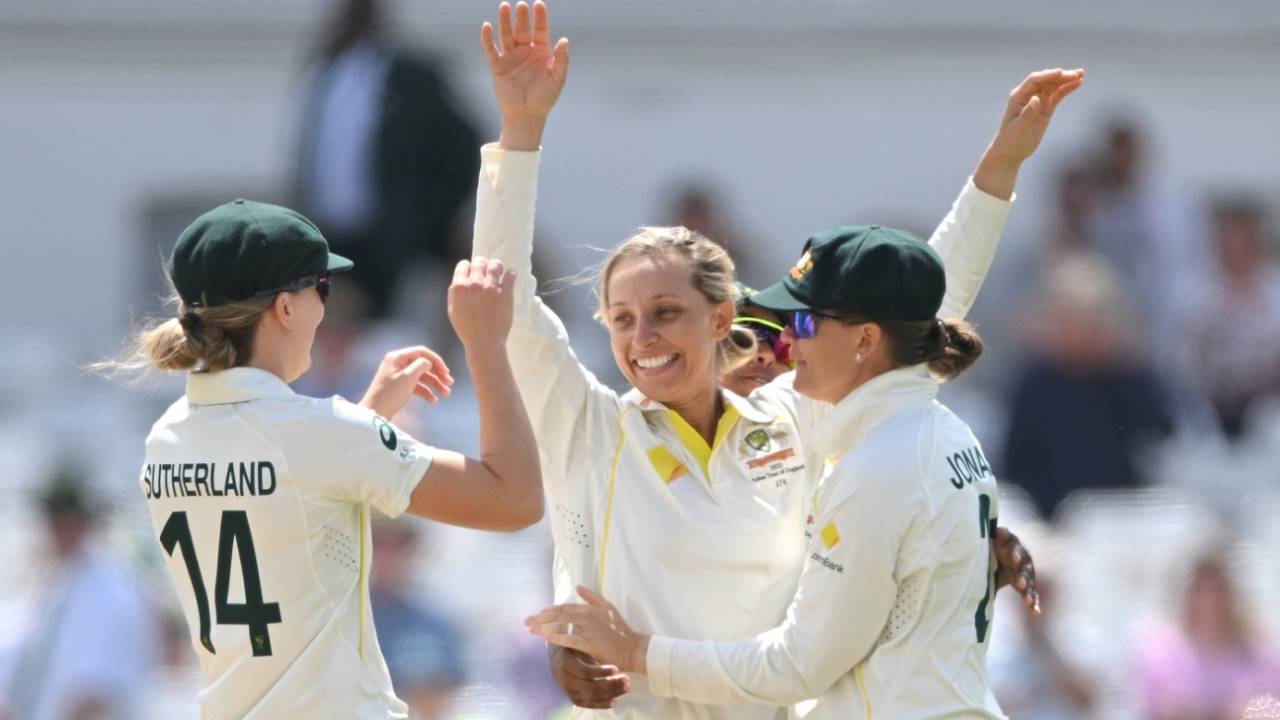 Ashleigh Gardner became only the second woman to pick eight wickets in a Test innings&nbsp;&nbsp;&bull;&nbsp;&nbsp;Getty Images