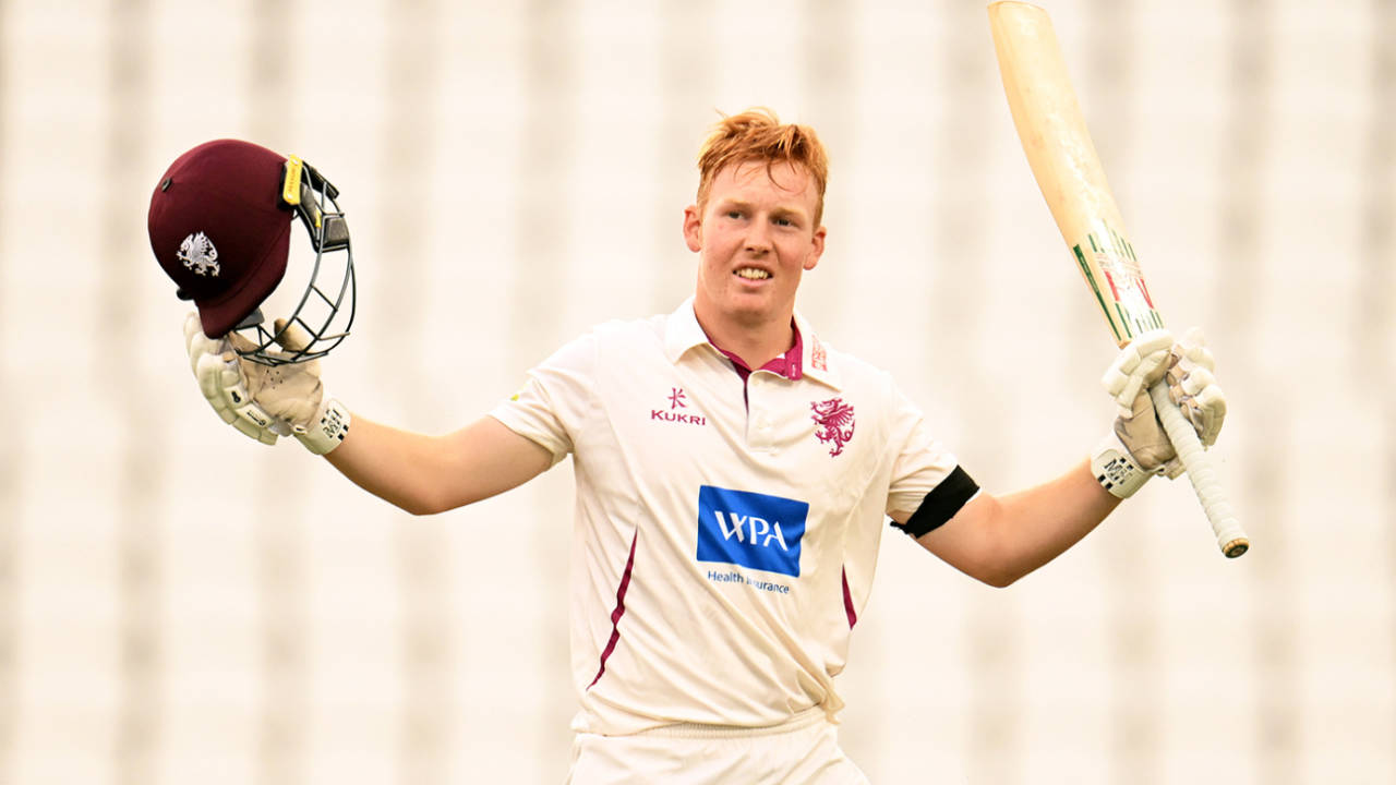 James Rew made his fourth hundred of the season, Somerset vs Nottinghamshire, County Championship, Division One, Taunton, June 27, 2023