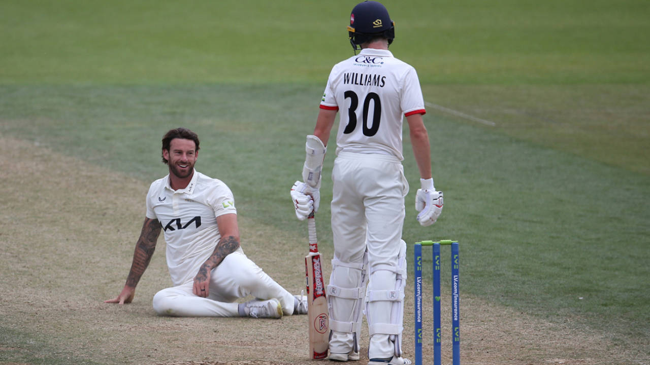 Will Williams defied the Surrey attack to make his maiden first-class fifty, Surrey vs Lancashire, LV= Insurance Championship, Kia Oval, June 27, 2023