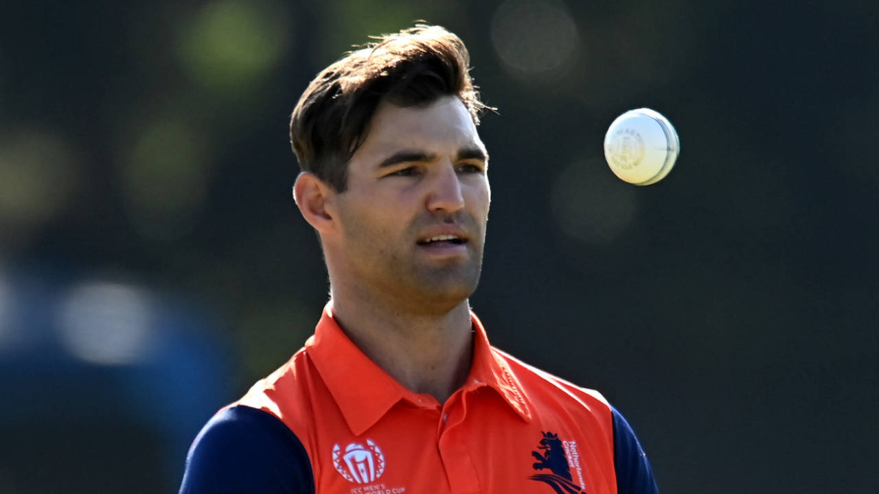 Ryan Klein bowled great lengths to trouble the Sri Lanka batters, Netherlands vs Sri Lanka, Super Six, ODI World Cup qualifier, Bulawayo, June 30, 2023