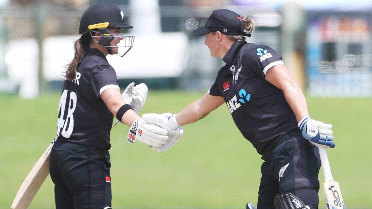 Amelia Kerr and Sophie Devine added 229 - the third-most for any wicket for New Zealand, Sri Lanka vs New Zealand, 2nd ODI, Galle, June 30, 2023