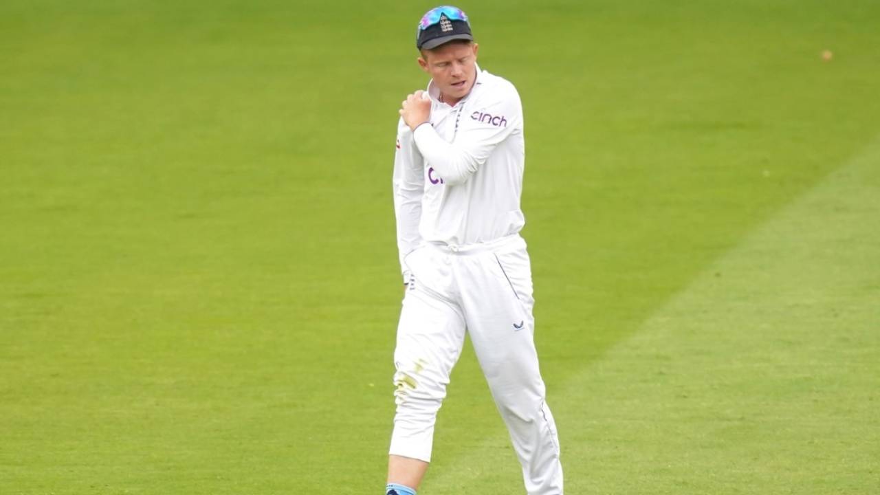 Ollie Pope hurt his shoulder again in the field, England vs Australia, 2nd Ashes Test, Lord's, 3rd day, June 30, 2023
