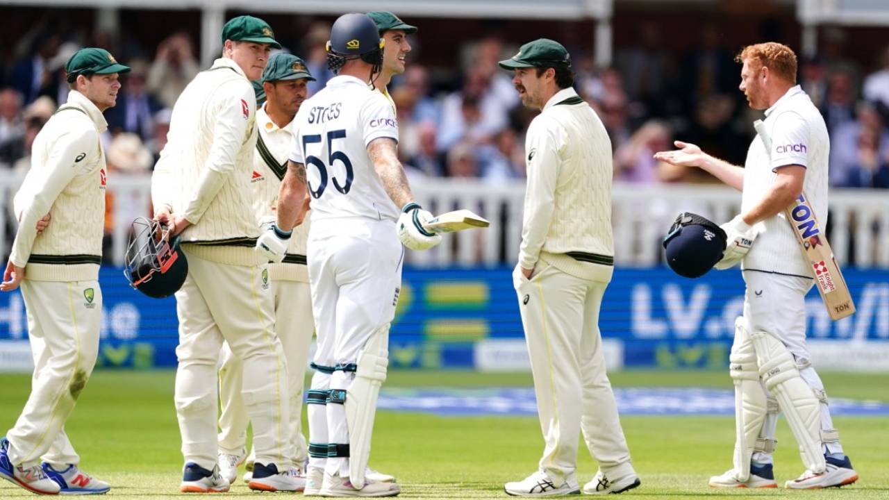 Jonny Bairstow and Ben Stokes argue with Australians, England vs Australia, 2nd Ashes Test, Lord's, 5th day, July 2, 2023