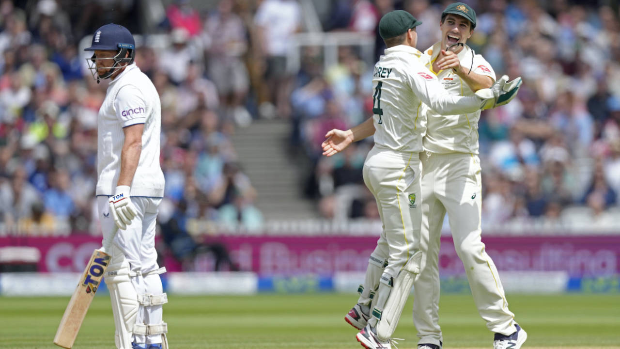Pat Cummins is thrilled with Alex Carey catching Jonny Bairstow short of his ground, England vs Australia, 2nd Ashes Test, Lord's, 5th day, July 2, 2023