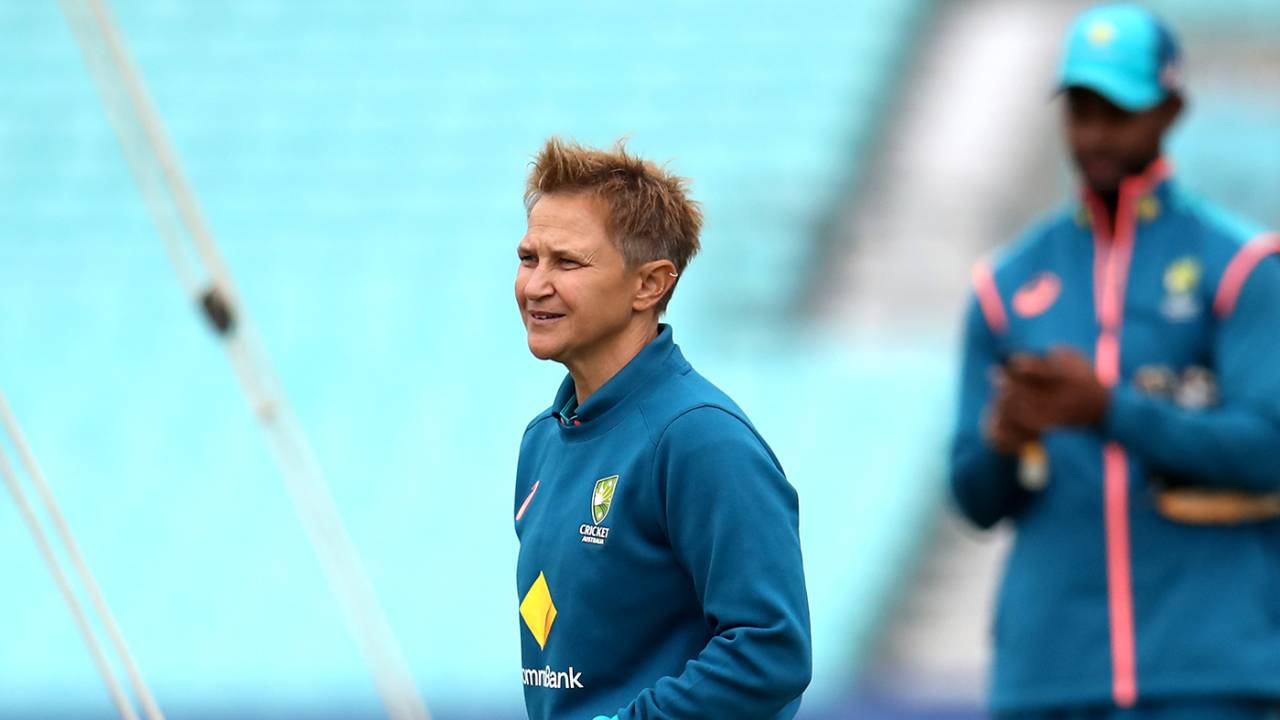 Shelley Nitschke oversees Australia training, The Oval, July 4, 2023