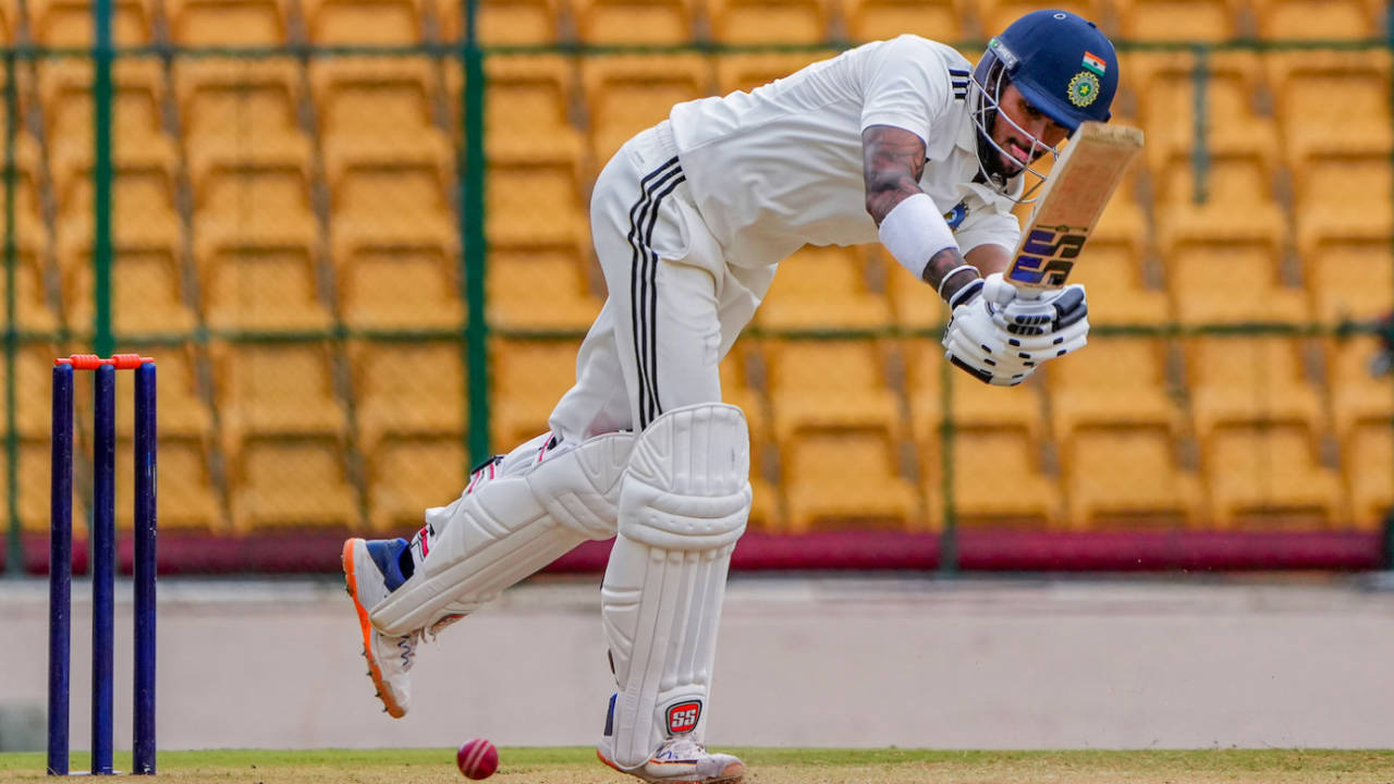 Tilak Varma flicks the ball away during his innings of 46, North Zone vs South Zone, Duleep Trophy 2023-24 semi-finals, Bengaluru, 2nd day, July 6, 2023