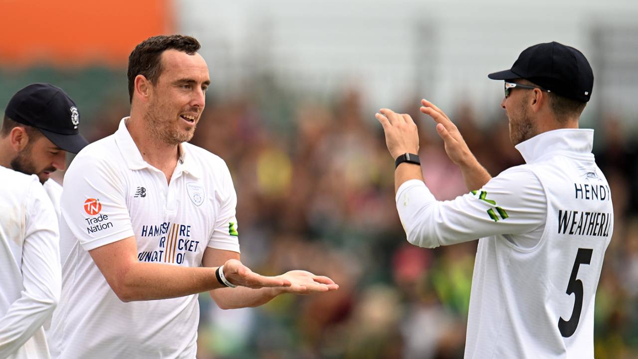 Kyle Abbott had a hand in the first five wickets to fall