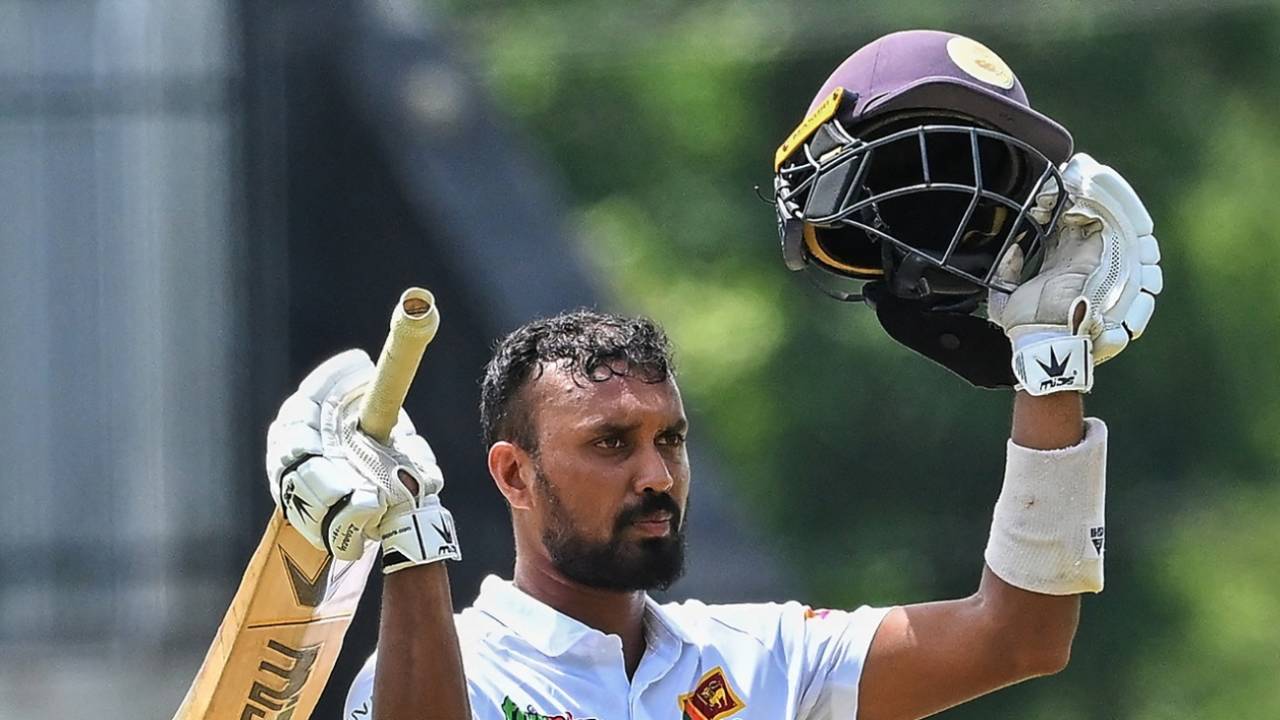 Oshada Fernando hit 18 fours during his century, SLCP XI vs Pakistan, Tour match, Hambantota, 1st day, July 11, 2023