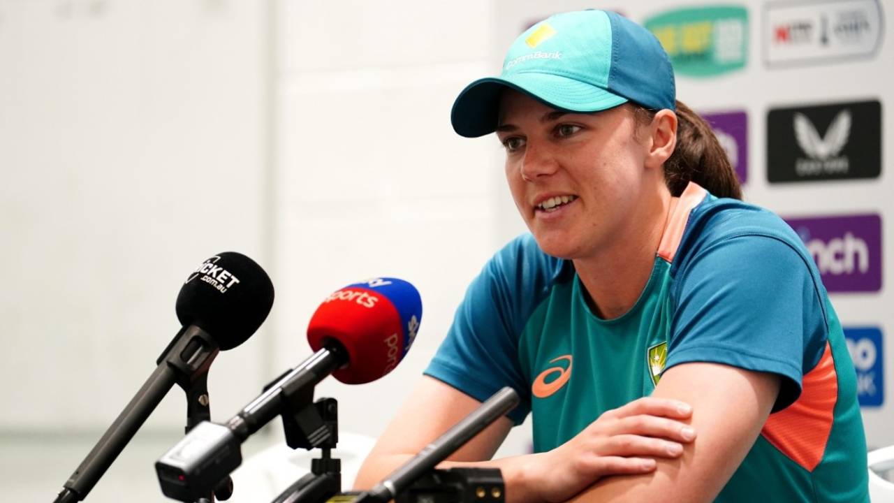 Tahlia McGrath speaks to the media on the eve of the Bristol ODI, England vs Australia, Women's Ashes, July 11, 2023