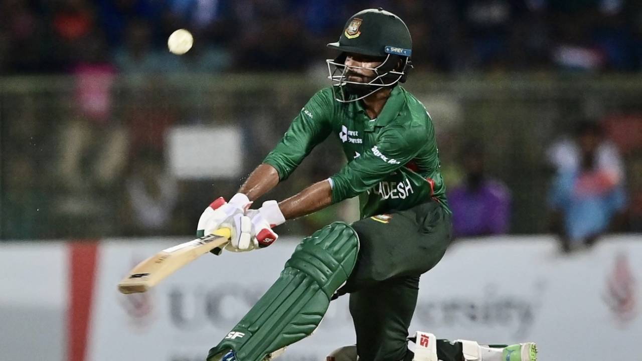 Towhid Hridoy got into unusual positions but took his team to a win, Bangladesh vs Afghanistan, 1st T20I, Sylhet, July 14, 2023